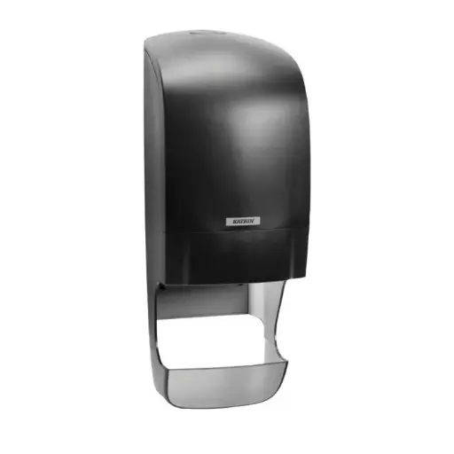 [MD10295] Black Katrin System Toilet Dispenser With Core Catcher 