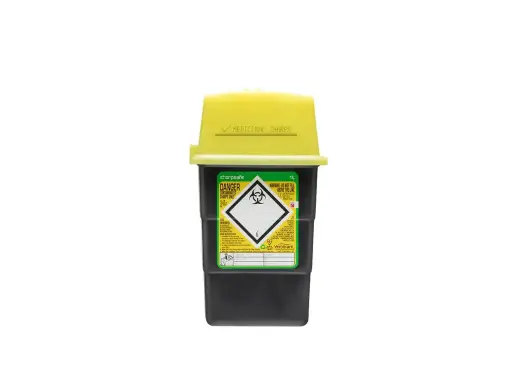 [MD10305] Sharpsafe 1L Yellow Sharps Bin x 1