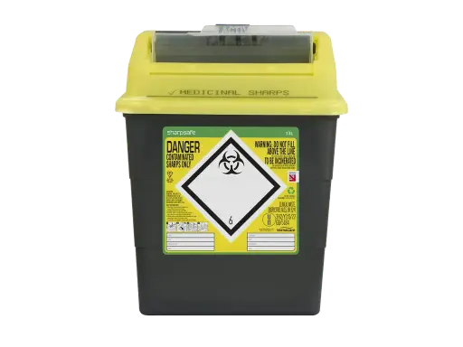[MD10306] Sharpsafe 13L Yellow Sharps Bin 