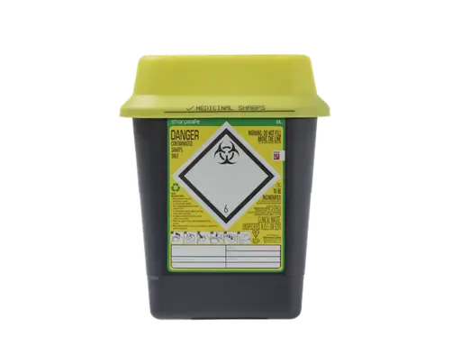 [MD10311] Sharpsafe 5L Yellow Sharps Bin 