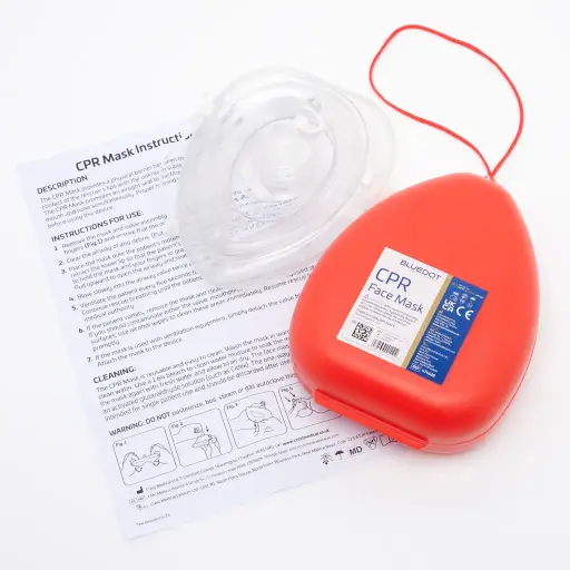 [MD10319] Blue Dot CPR Pocket Face Mask In Case (Each)