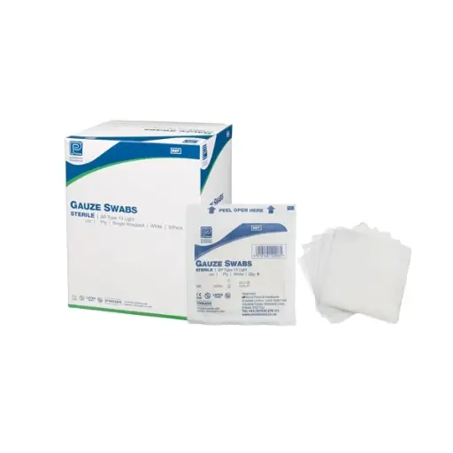 [MD10323] Gauze Swab Blue 10 x 10cm 12 Ply (5) S/W x 25