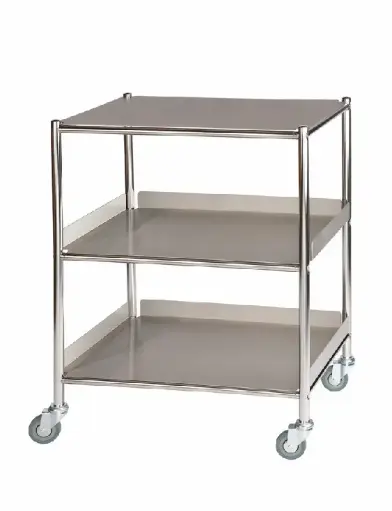 [MD10456] Surgical Trolley with Stainless Steel Shelf & 3 Trays
