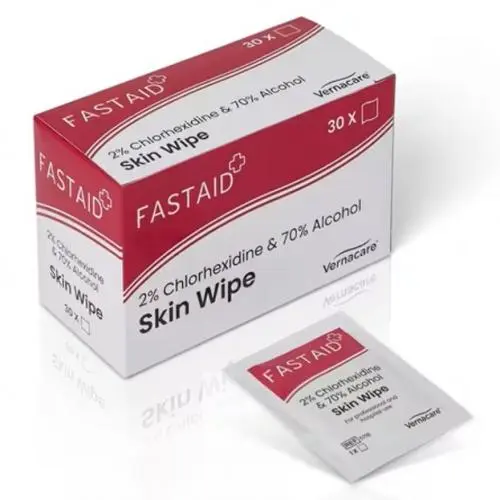 [MD10473] Fast Aid Large Skin Wipes 2% chlorhexidine gluconate/70% isopropyl alcohol x 30