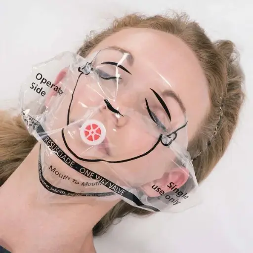 [MD10523] Resusciade CPR Face Shield with One-way Valve | Disposable | Mouth-to-mouth Resuscitation x 25